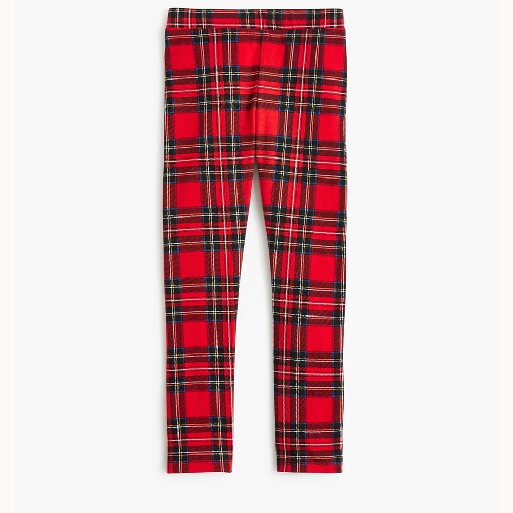 Crewcuts Red and Black Plaid Leggings